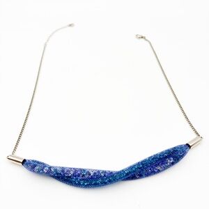 Swarovski Elegant Blue/Purple Twisted Necklace